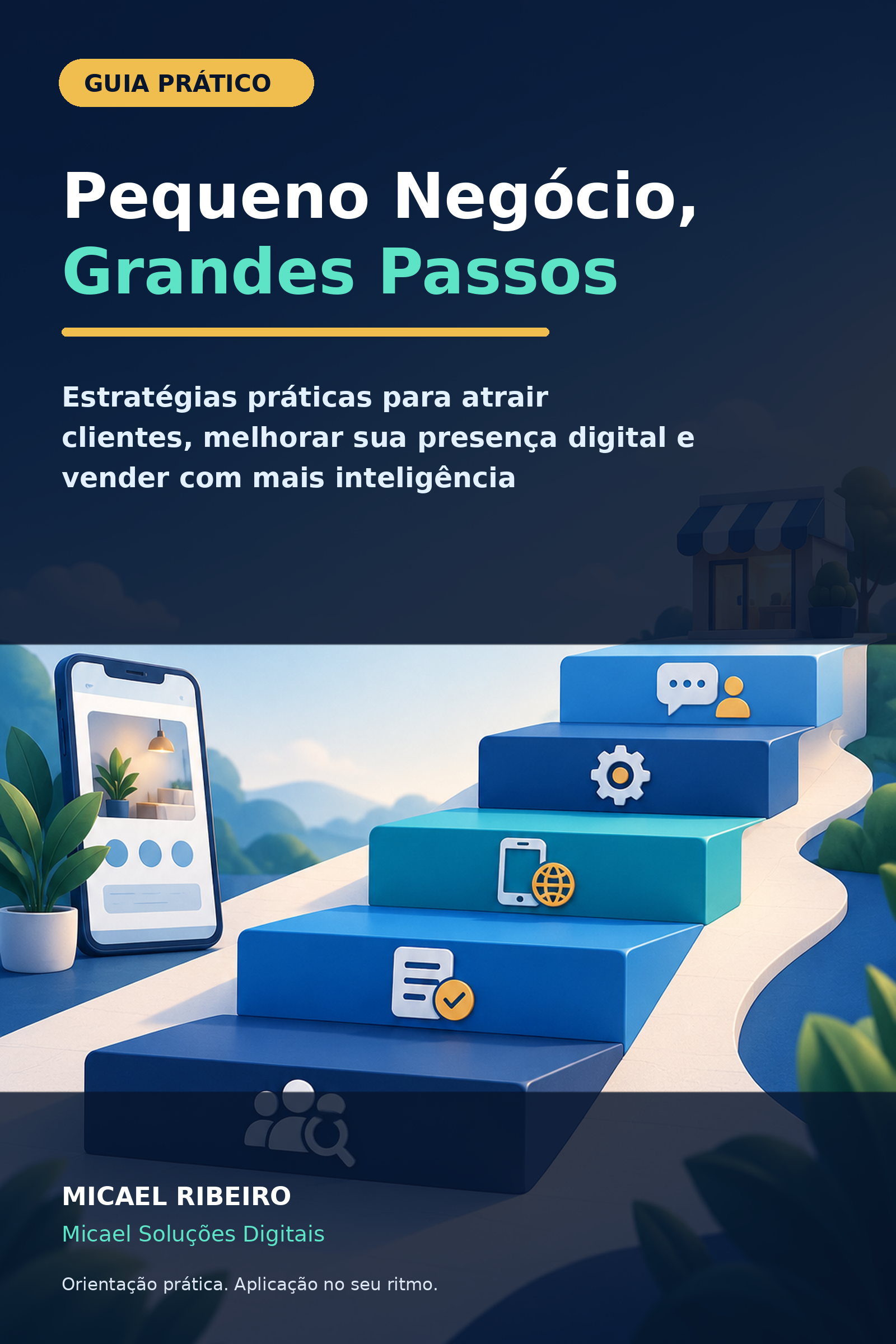 Capa do e-book Pequeno Negócio, Grandes Passos